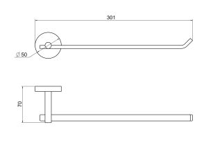 Полотенцедержатель Aquatek Бетта AQ4619BGM оружейная сталь